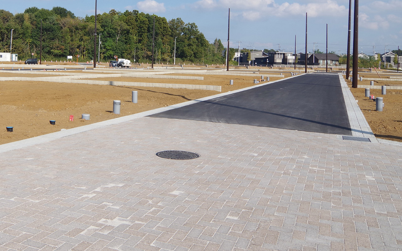 敷地内の交差点の様子